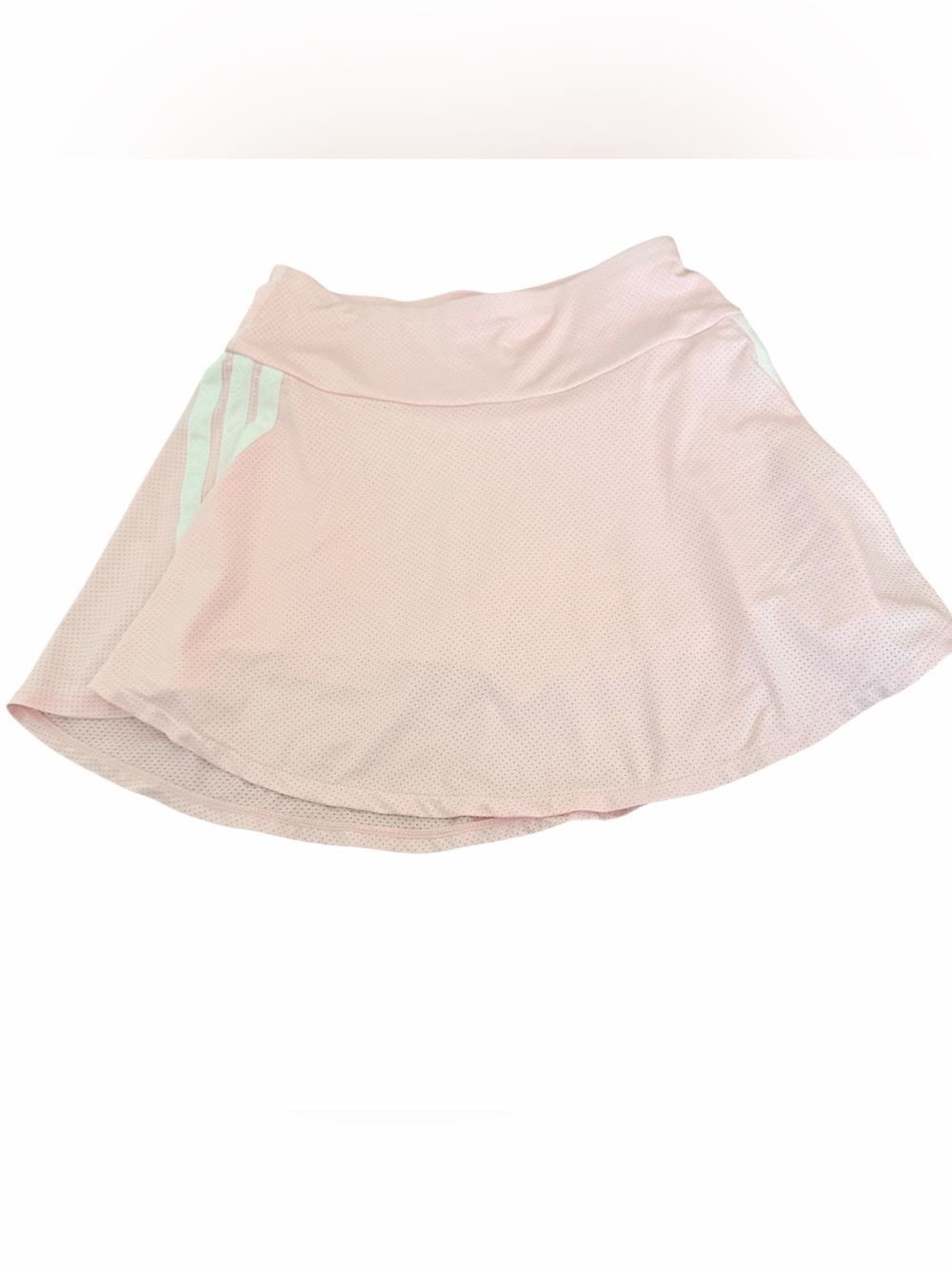 adidas Light Pink Athletic Skort with White Stripes